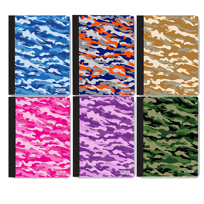 C/R 100 Ct. CAMOUFLAGE Composition Book