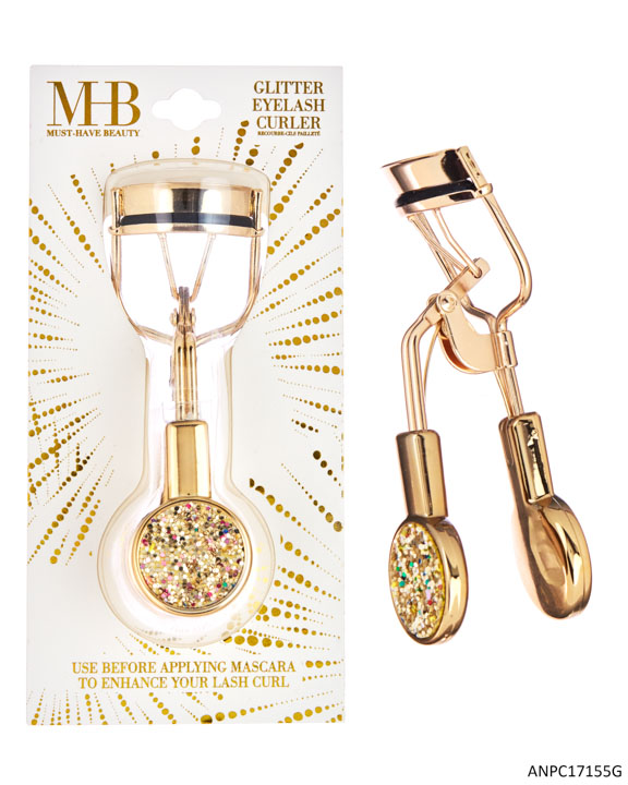 MHB (Must Have BEAUTY) Premium Embroidered Glitter Eye Curler - Gold