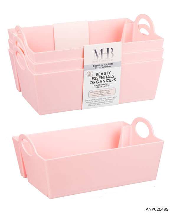 MHB (Must Have BEAUTY) Premium BEAUTY Essential Large Organizers - Pink