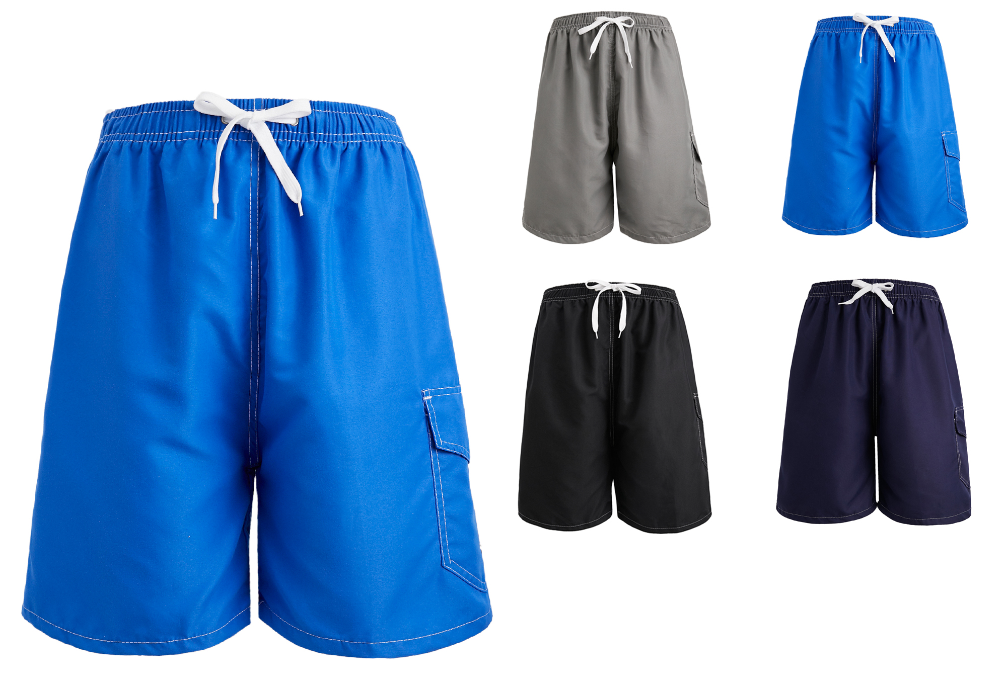 Men's Quick Dry Swim Trunks w/ Cargo POCKETS - Choose Your Color(s)