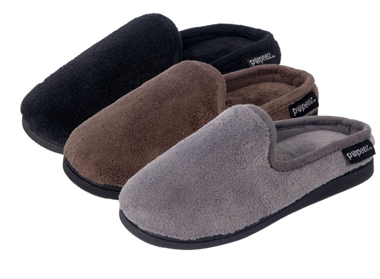 Boy's Microsuede Slip-On Bedroom SLIPPERS w/ Soft Footbed