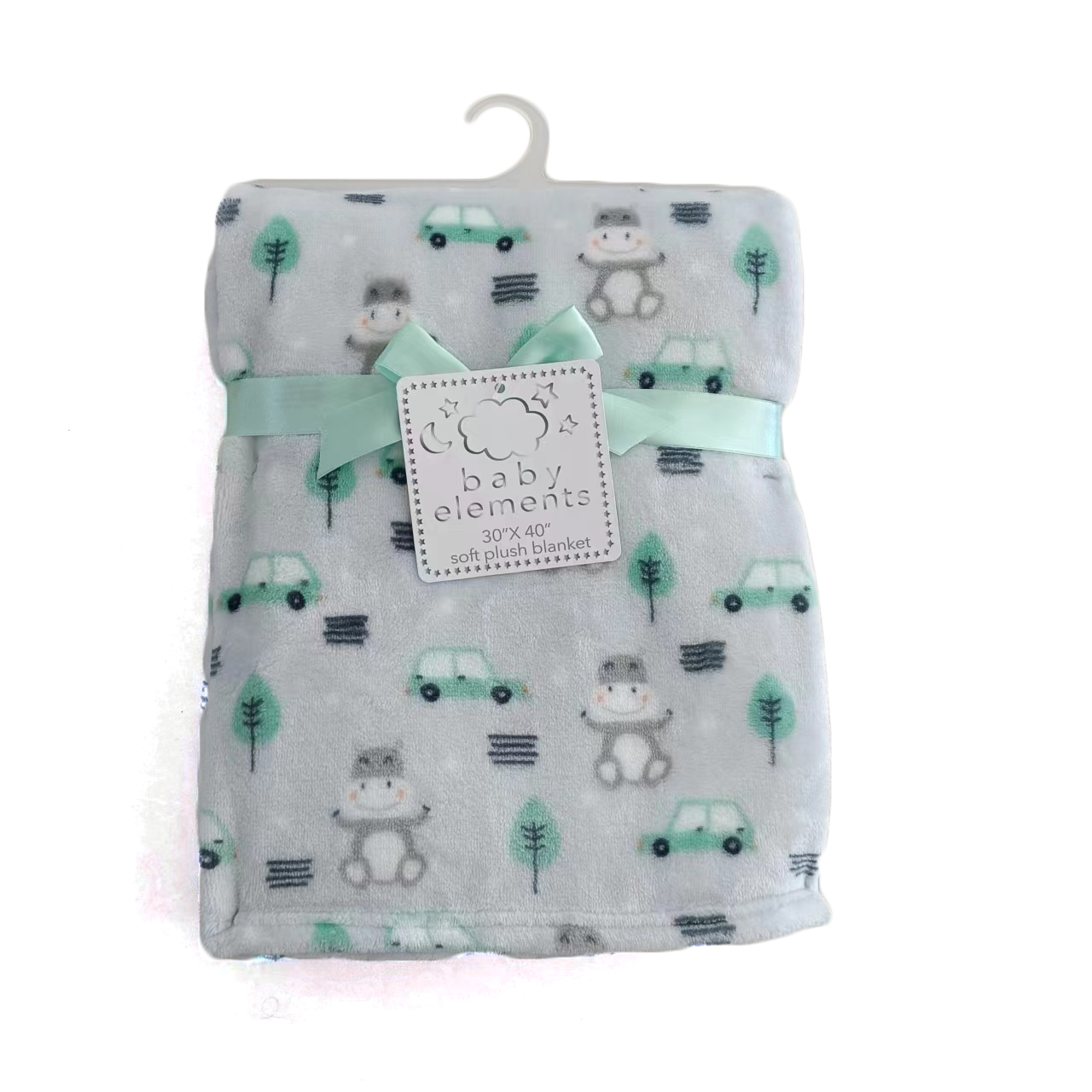 ''30'''' x 40'''' Soft Plush Printed BLANKETS - Hippo & Car Print''