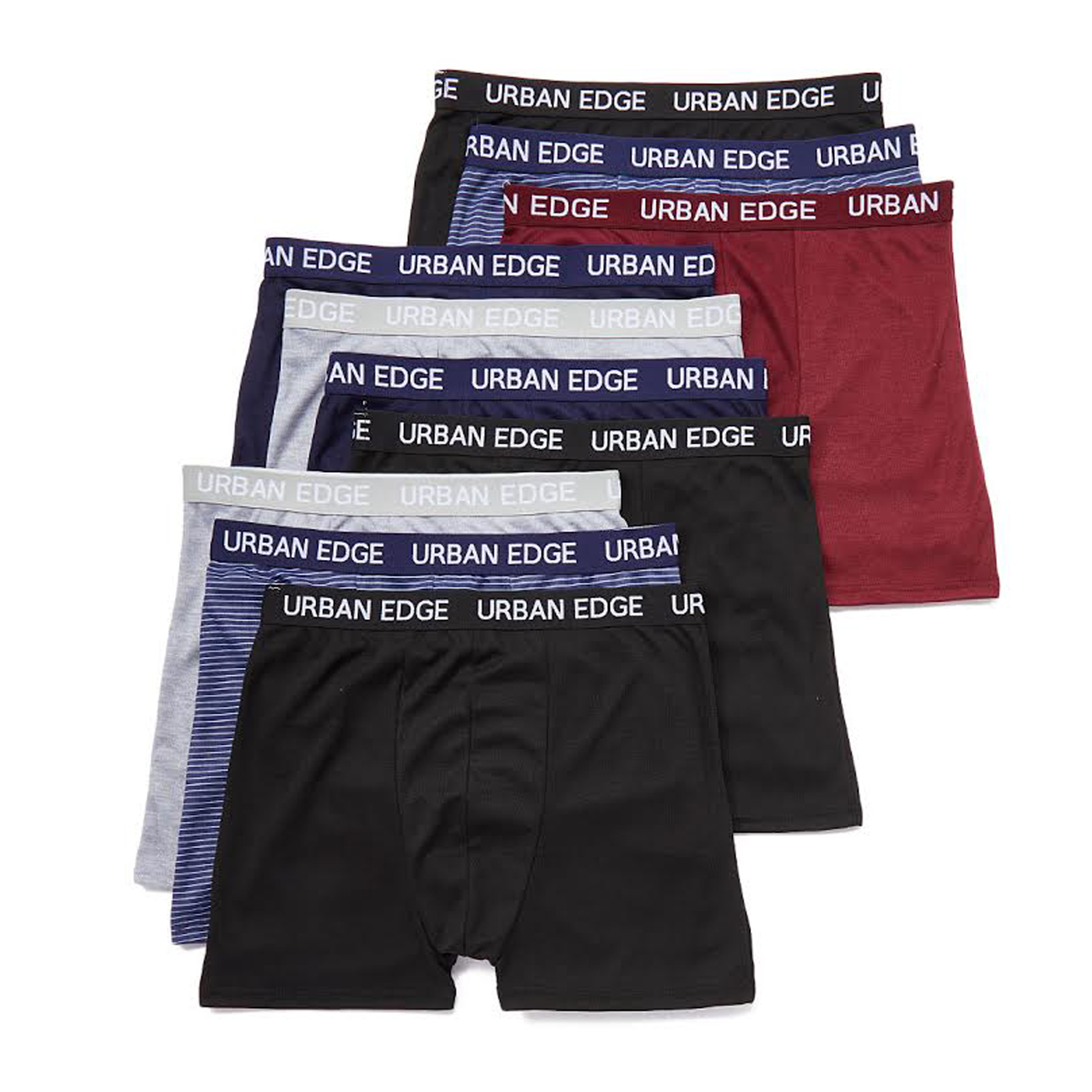 Men's Solid & Striped Urban Edge Boxer Briefs - Sizes Small -XL