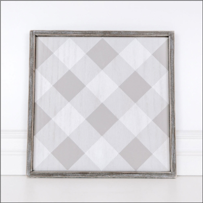 CHARGER 15x15 Checkered Gray/white Wood (14.00)