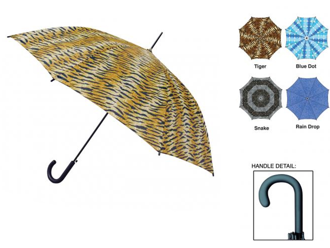 ''Weather Zone 46'''' Arc Automatic Folding Fashion Stick UMBRELLAS''