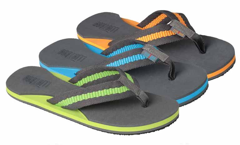 Men's Cushioned FLIP Flop Sandals w/ Webbed Fabric Strap
