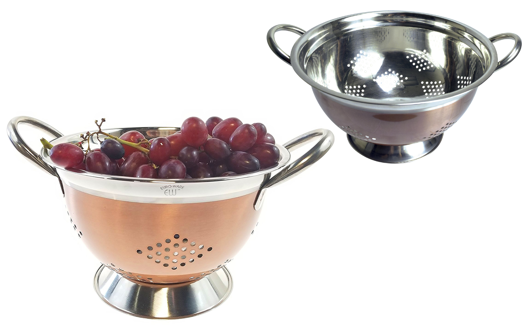 5 Qt. Stainless STEEL Colander Strainer - Metellic Copper