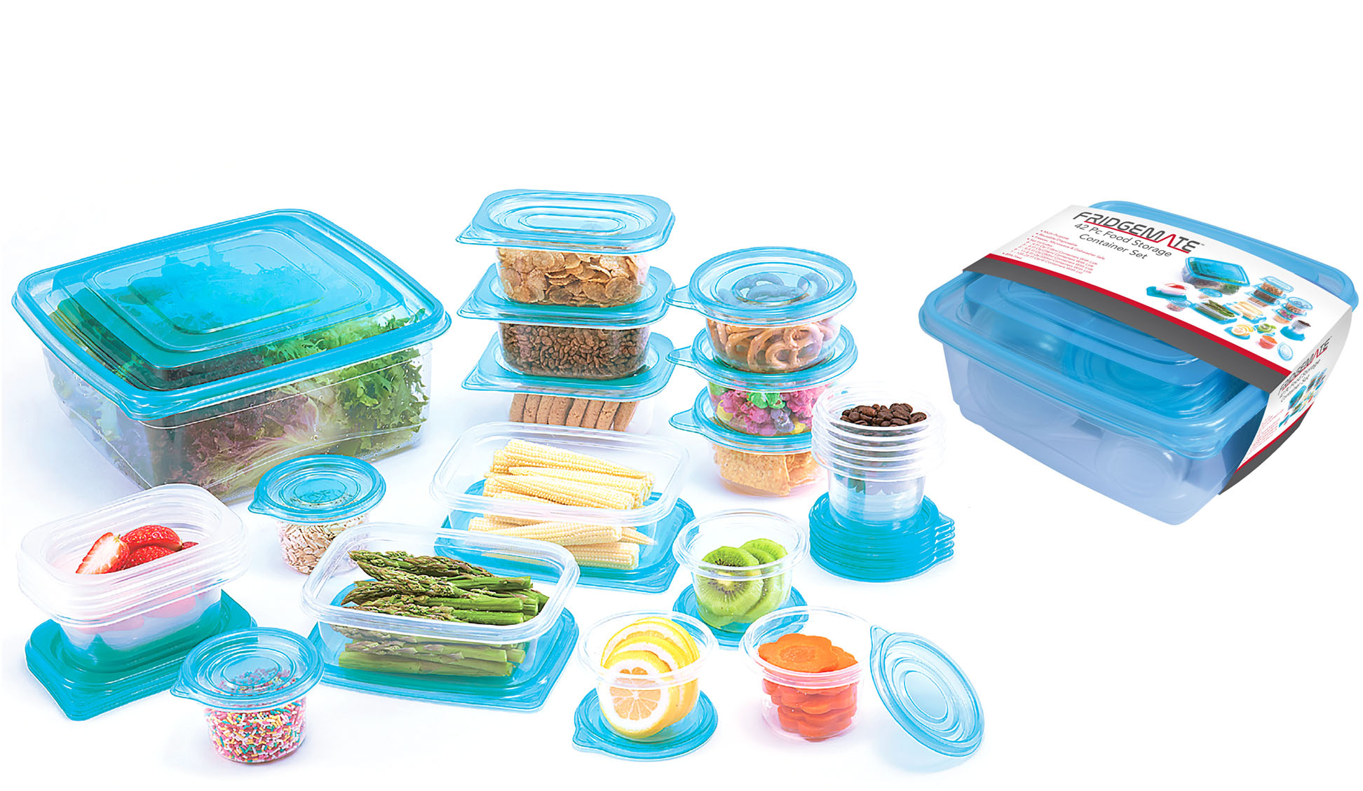 FridgEmatE 42 PC. Food StoragE ContainEr SEt