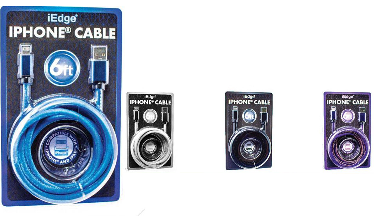 6-Ft. Metallic iPhone Lightning VELVET Braided Cables