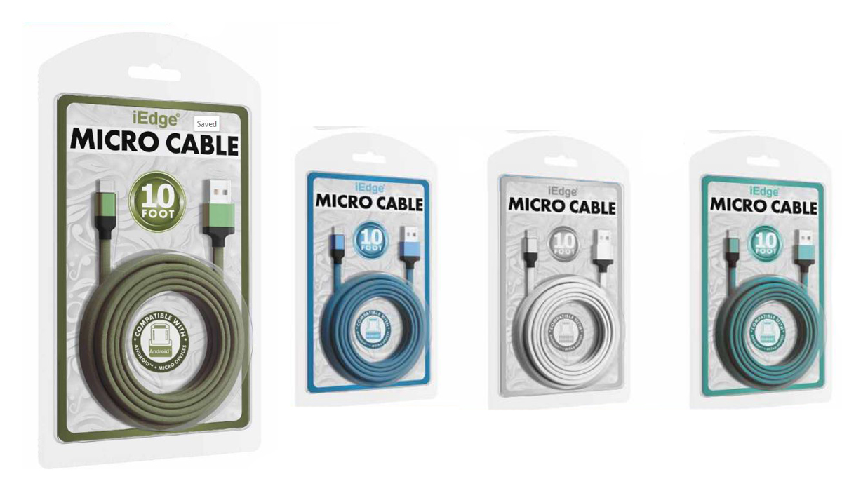 10-Ft. Micro-USB Cables w/ Metallic Trim
