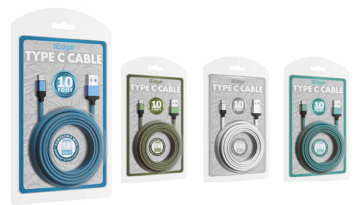 10-Ft. USB Type-C Cables w/ Metallic Trim