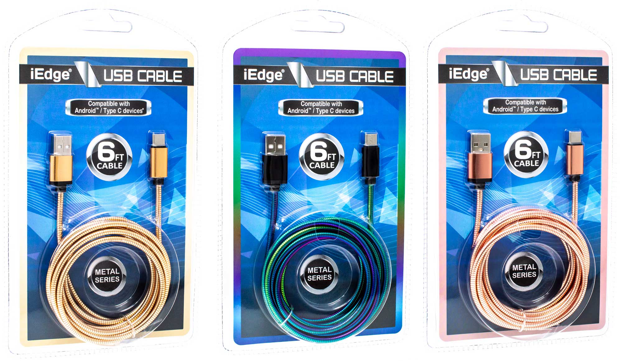 6' Metal USB-C Cables