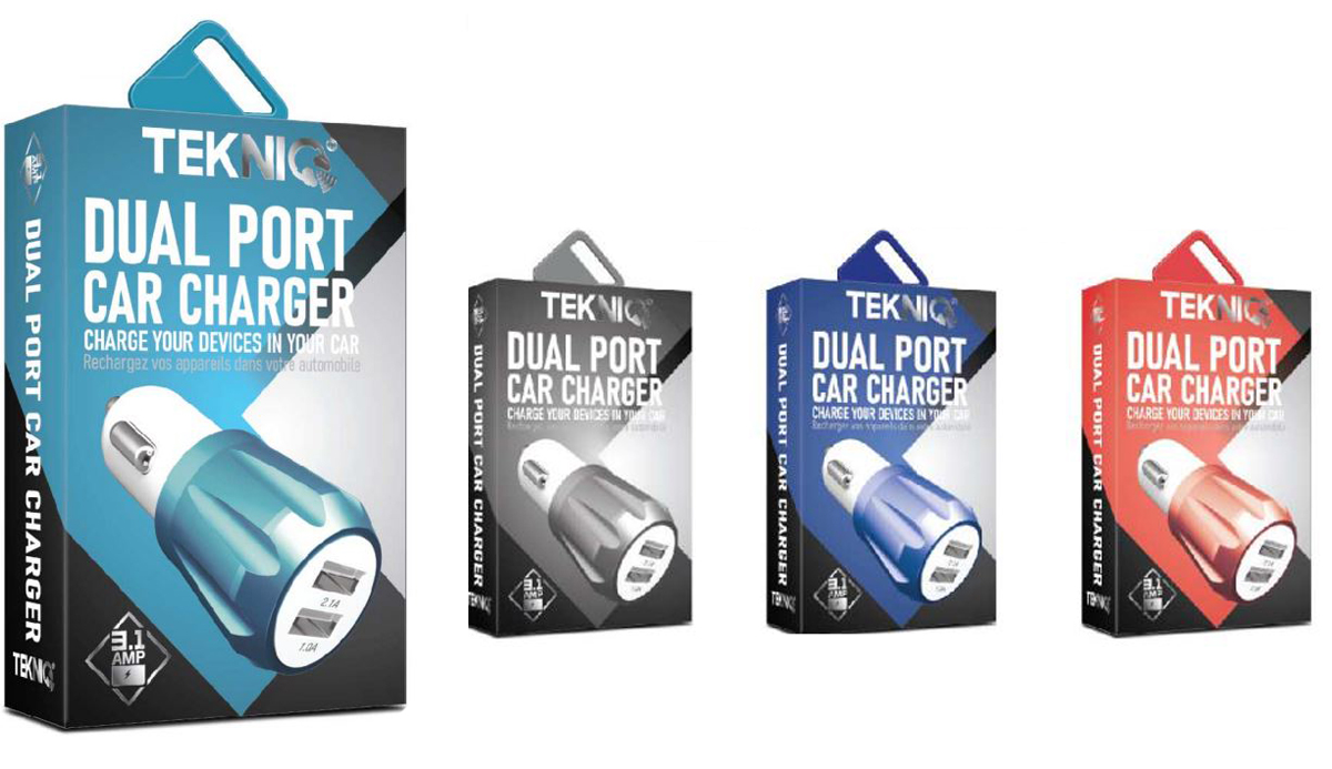 3.1 A Car Chargers w/ Dual Port USB Adapter