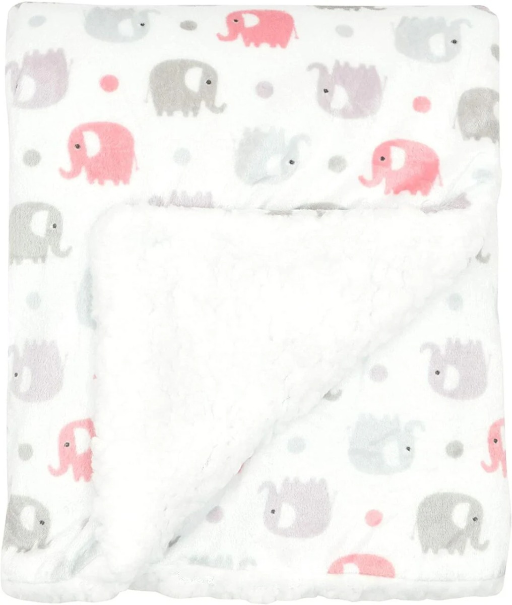Baby Girl Blanket - Pink Elephant