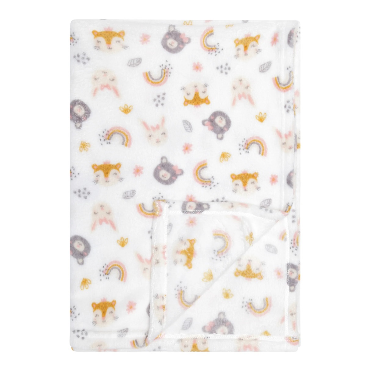 Large-Size Ultra Soft Unisex Fleece Baby Blanket w/ Bear Print