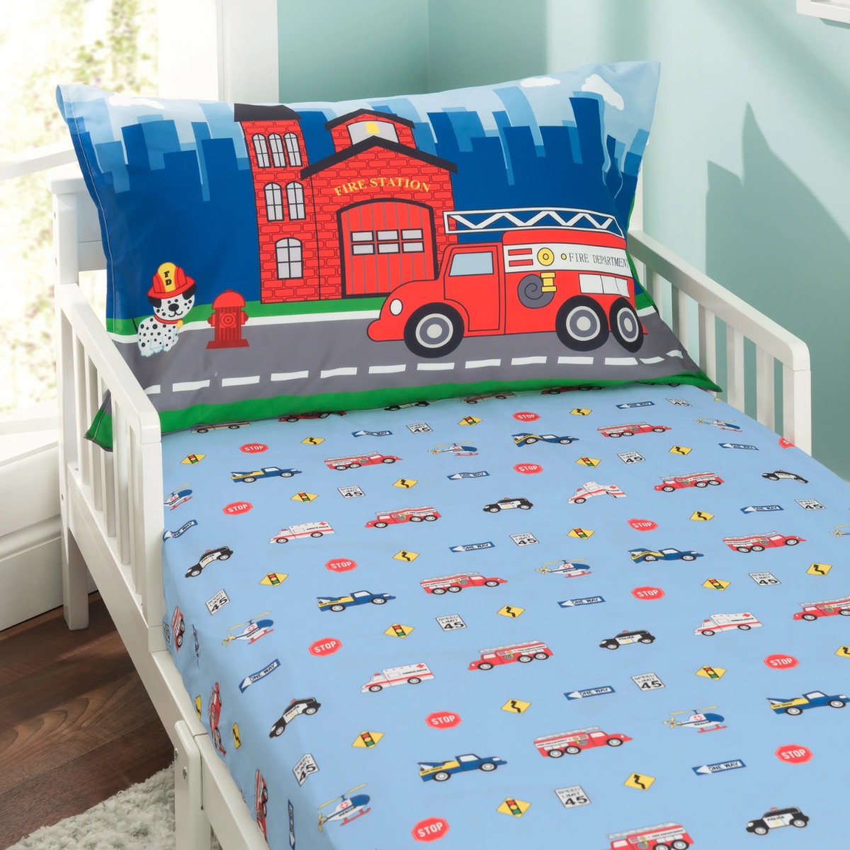 Fire POLICE Rescue Toddler Sheet Set
