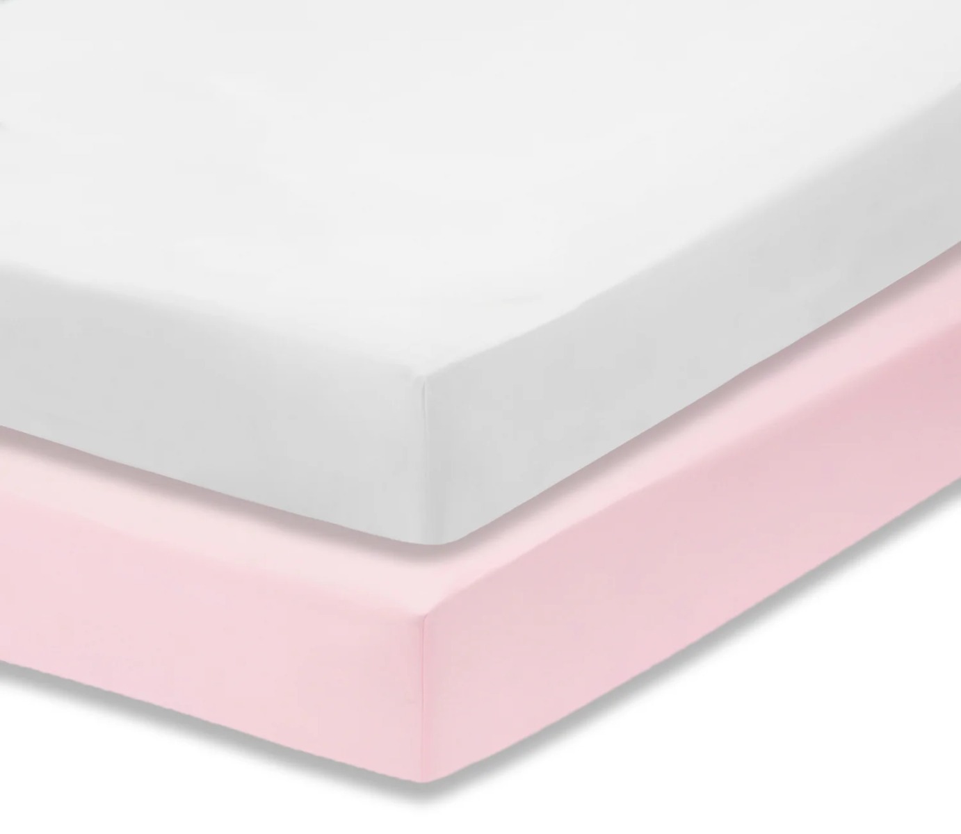 Pink & White Fitted Crib SHEETS - 2-Pack