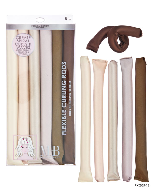 MHB (Must Have BEAUTY) Premium Heatless Hair Roller Set - Pastel Colors