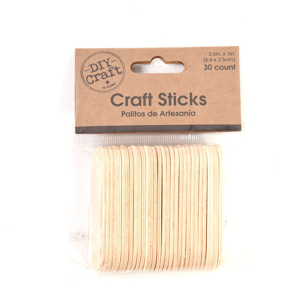 30 CT. Wooden Art Craft Sticks