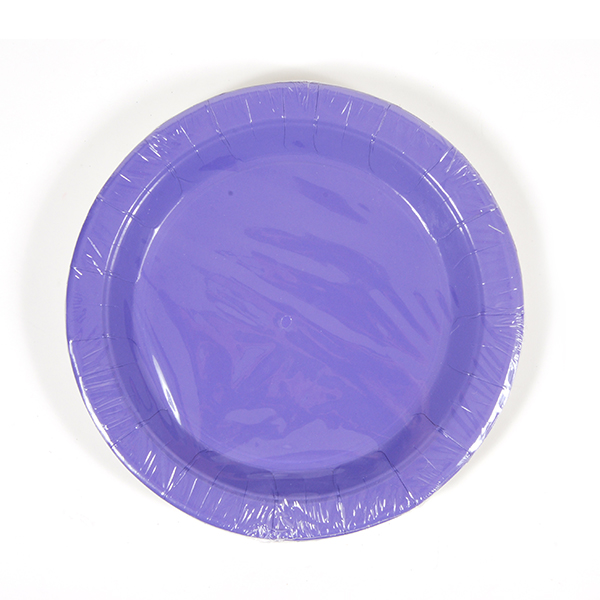 ''7'''' Disposable Paper PLATES - 8-Pack - Purple''