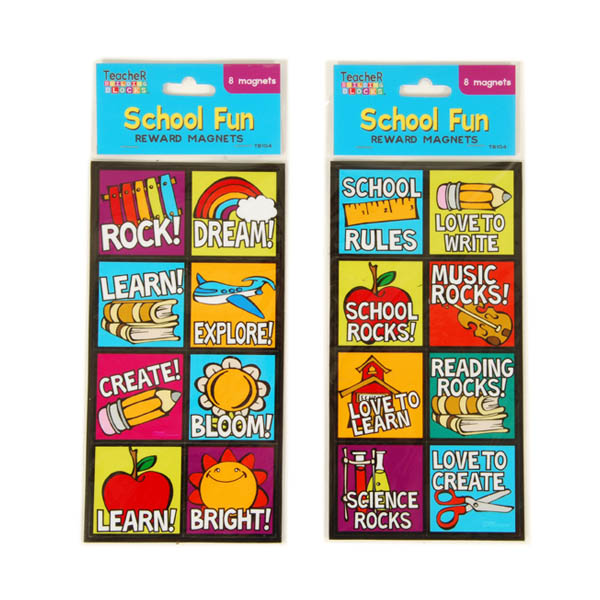 ''2'''' X 2'''' MAGNETS w/ School Education Print - 8-Pack''