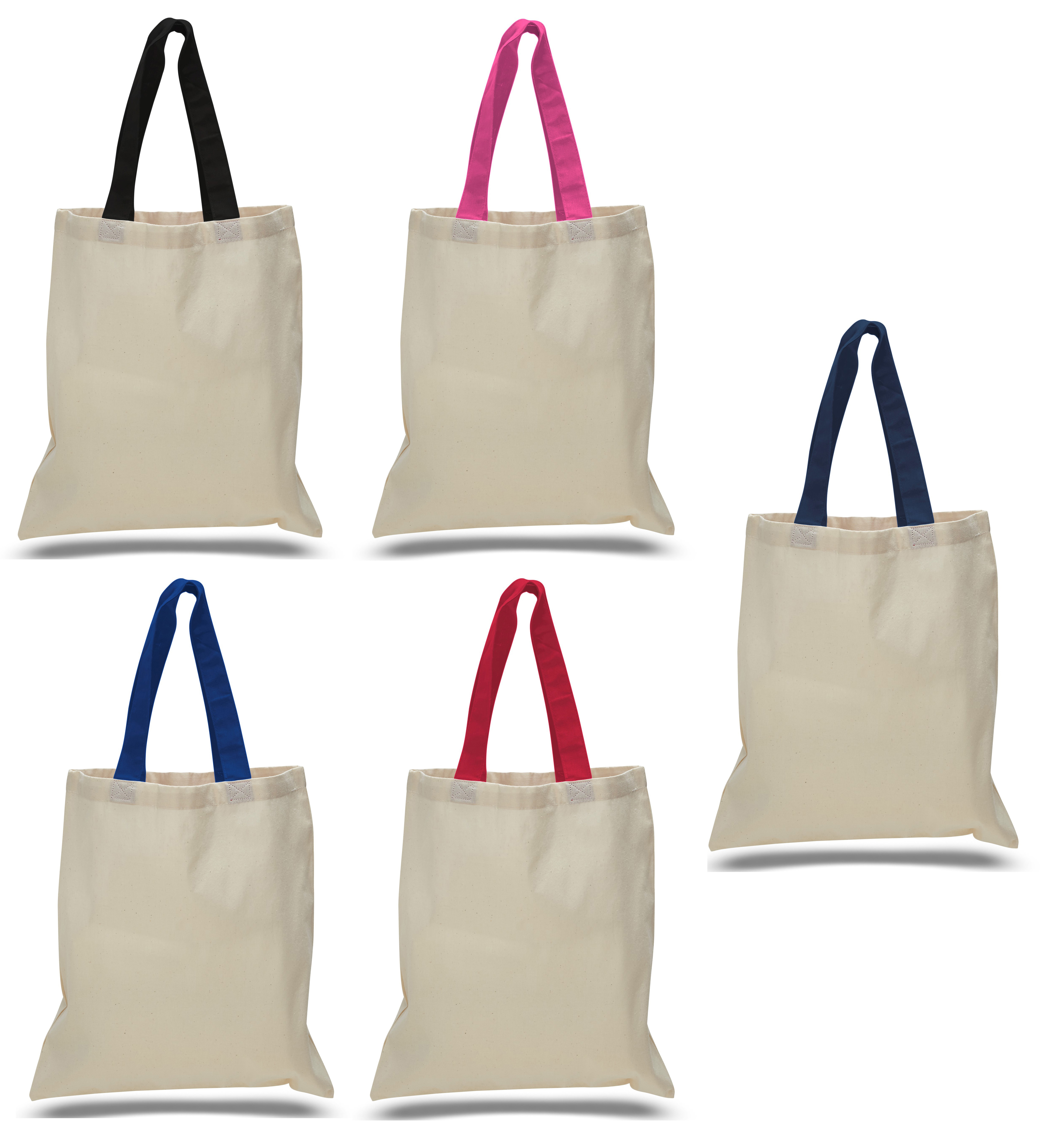 ''15'''' Cotton Canvas TOTE BAGs w/ Contrasting Handles''