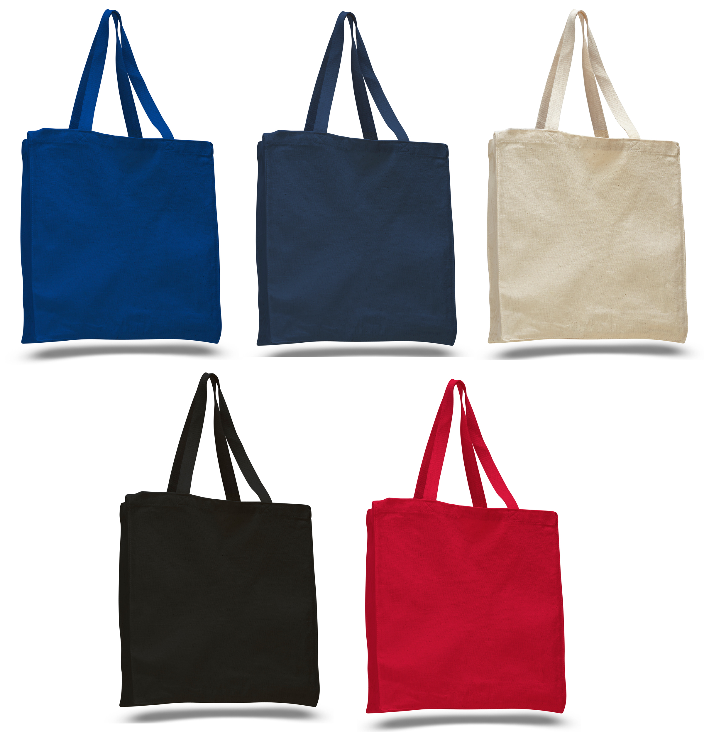 ''14'''' Canvas Shopper TOTE BAGs w/ Bottom Gusset''
