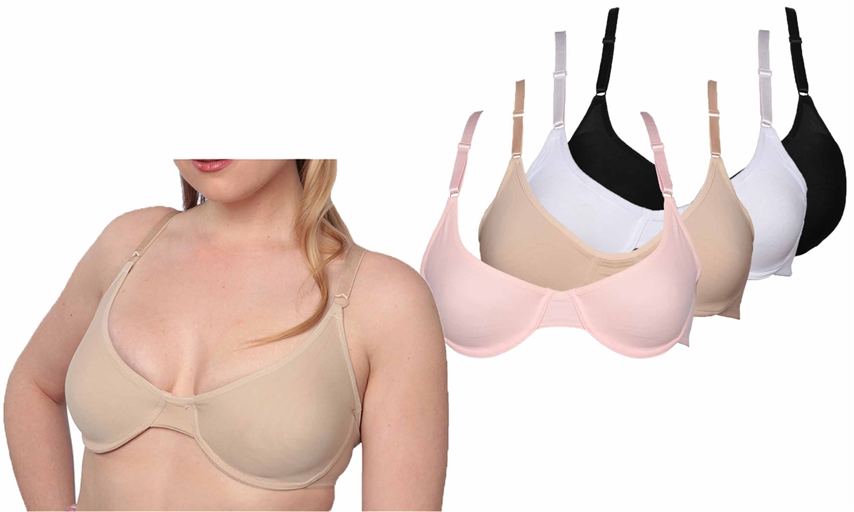 Women's Jersey Knit Underwire BRAs - Full Figure Sizes 36C-42D