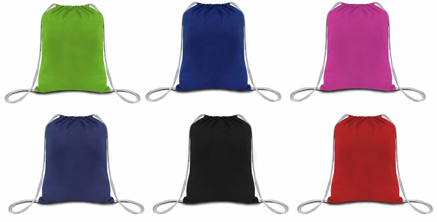 ''18'''' COTTON Canvas Drawstring Backpacks''