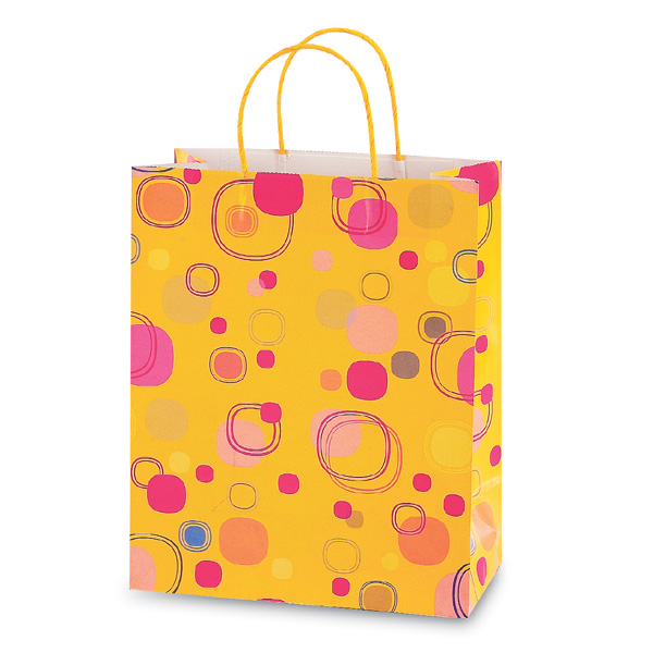 Large Printed CITRUs Floating Bubbles Gift Bags