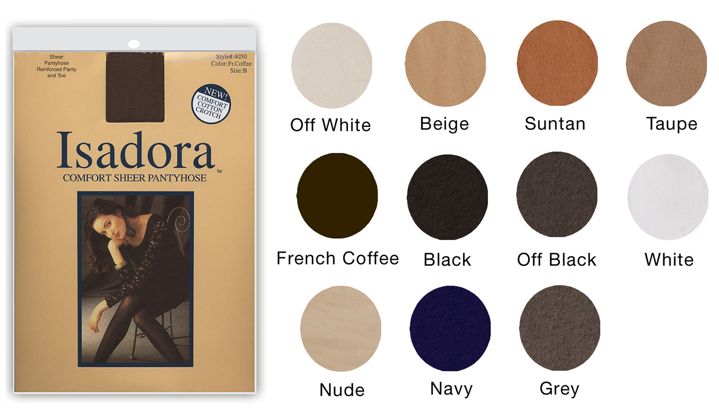 Women's Comfort Sheer Reinforced Pantyhose - Queen Size - Choose Your Color(s)