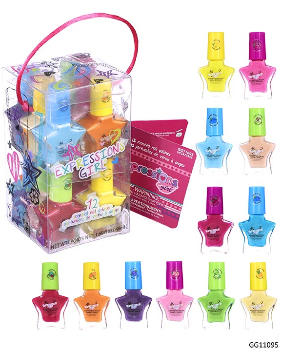Star-Shaped NAIL POLISH Set - Assorted Colors - 12-Pack