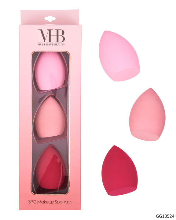 MHB (Must Have BEAUTY) Premium Blender Make-Up Sponges - 3-Pack