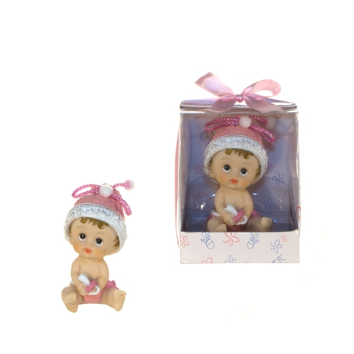Newborn Baby Party Favors w/ Metallic Embroidered Knit HAT - Choose Your Color(s)