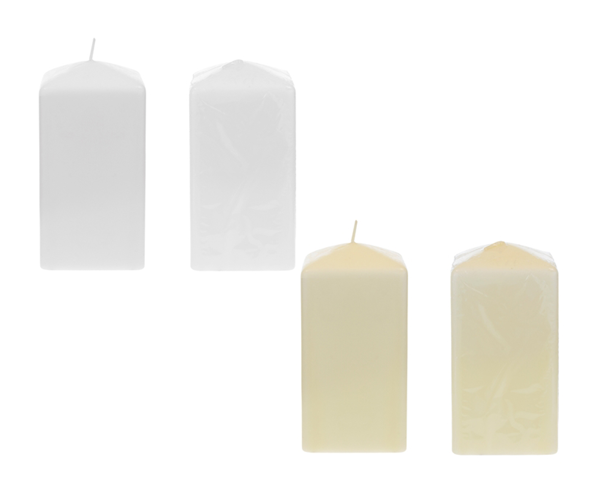 ''3'''' x 6'''' Unscented Dome Top Square Pillar CANDLE - Choose Your Color(s)''