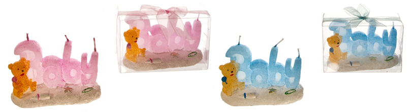 TEddy BEAr w/ BAby Word CAndlEs