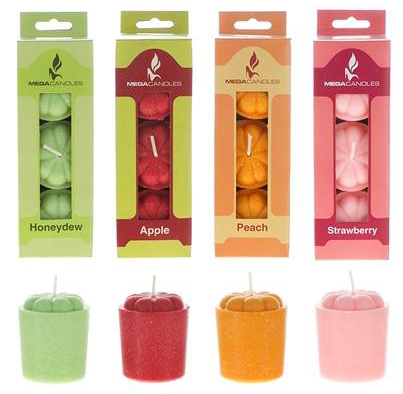 3 pcs SCENTED Votive Candle in Designer Box - Asst