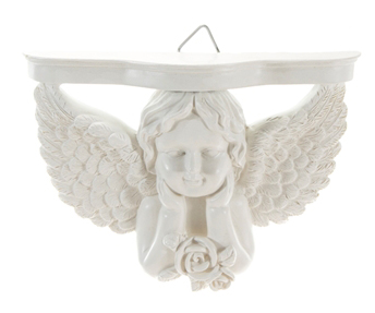 ANGEL w/ Wings Holding Up Chin Wall Plaque