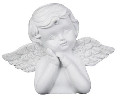 Angel Resting on Hand Poly RESIN Plaque