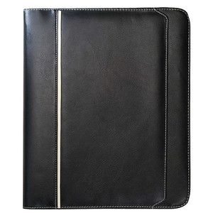 ''Faux LEATHER Binder Padfolios w/ Zipper Closure & 1'''' 3-Ring''