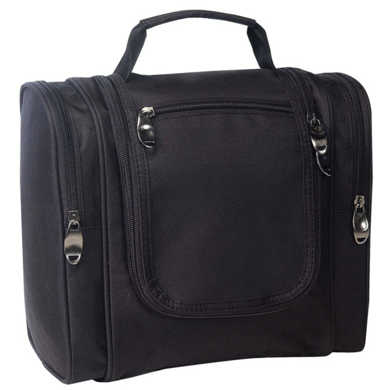 Deluxe Zip-Up Travel Kit Bags w/ Cargo Zippered POCKETS