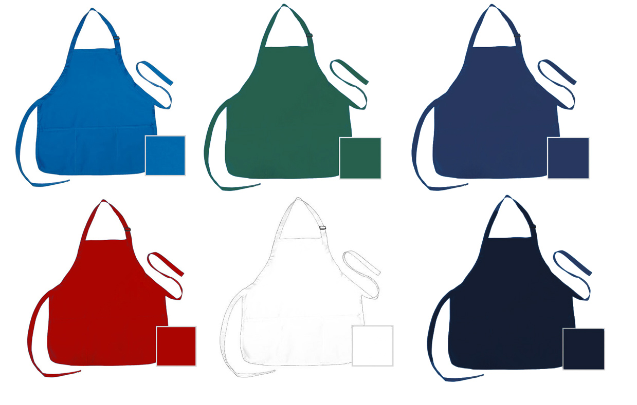 3-Pocket Aprons - Printable Poly COTTON Fabric - Choose Your Color(s)