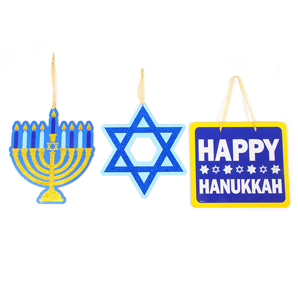 Hanukkah Hanging Plaques w/ GLITTER