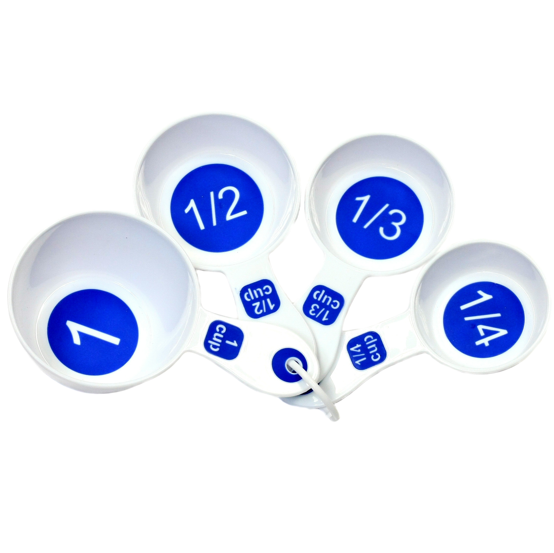 4 Piece Large Print Plastic Measuring Cup Sets