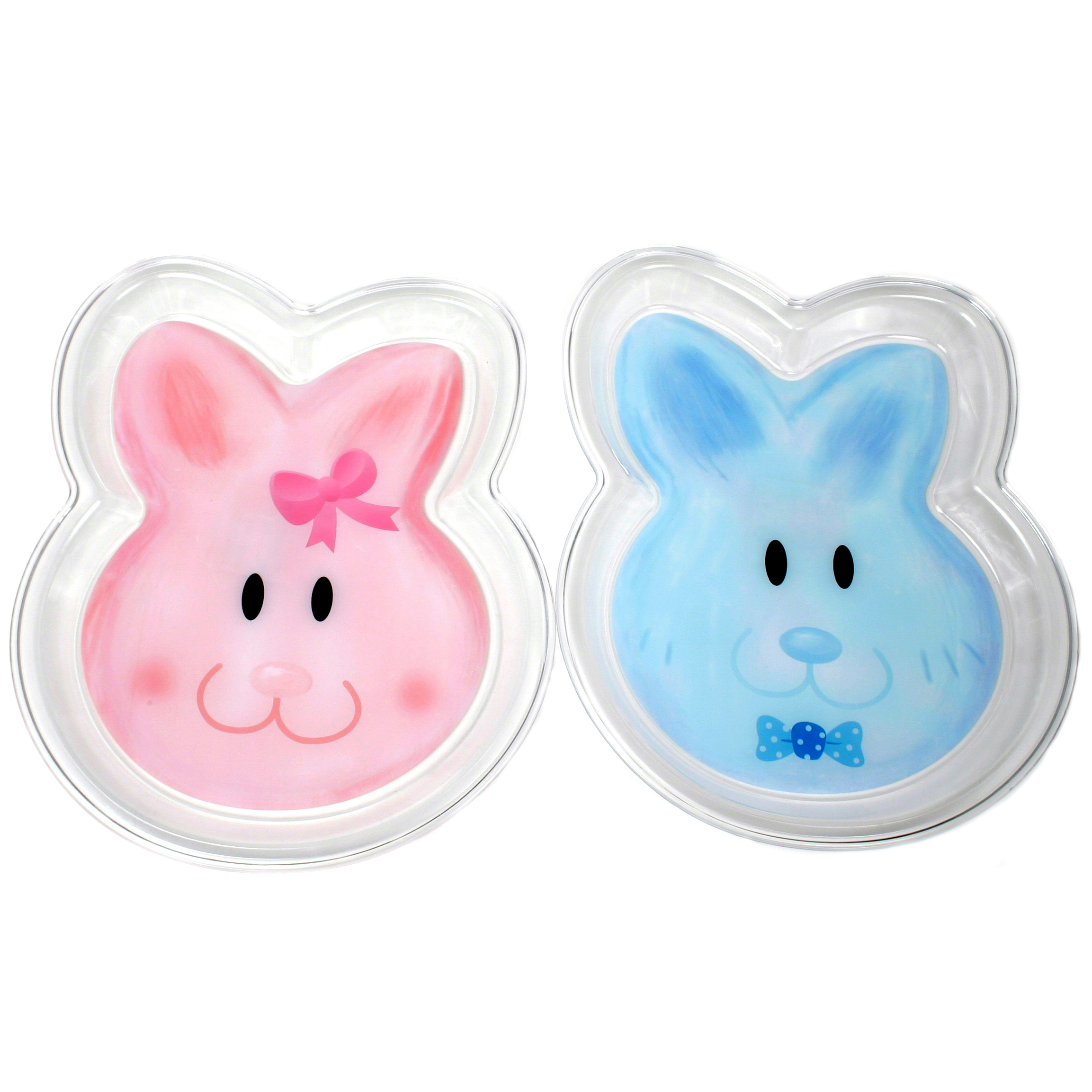 Blue/Pink Easter Bunny PLATES