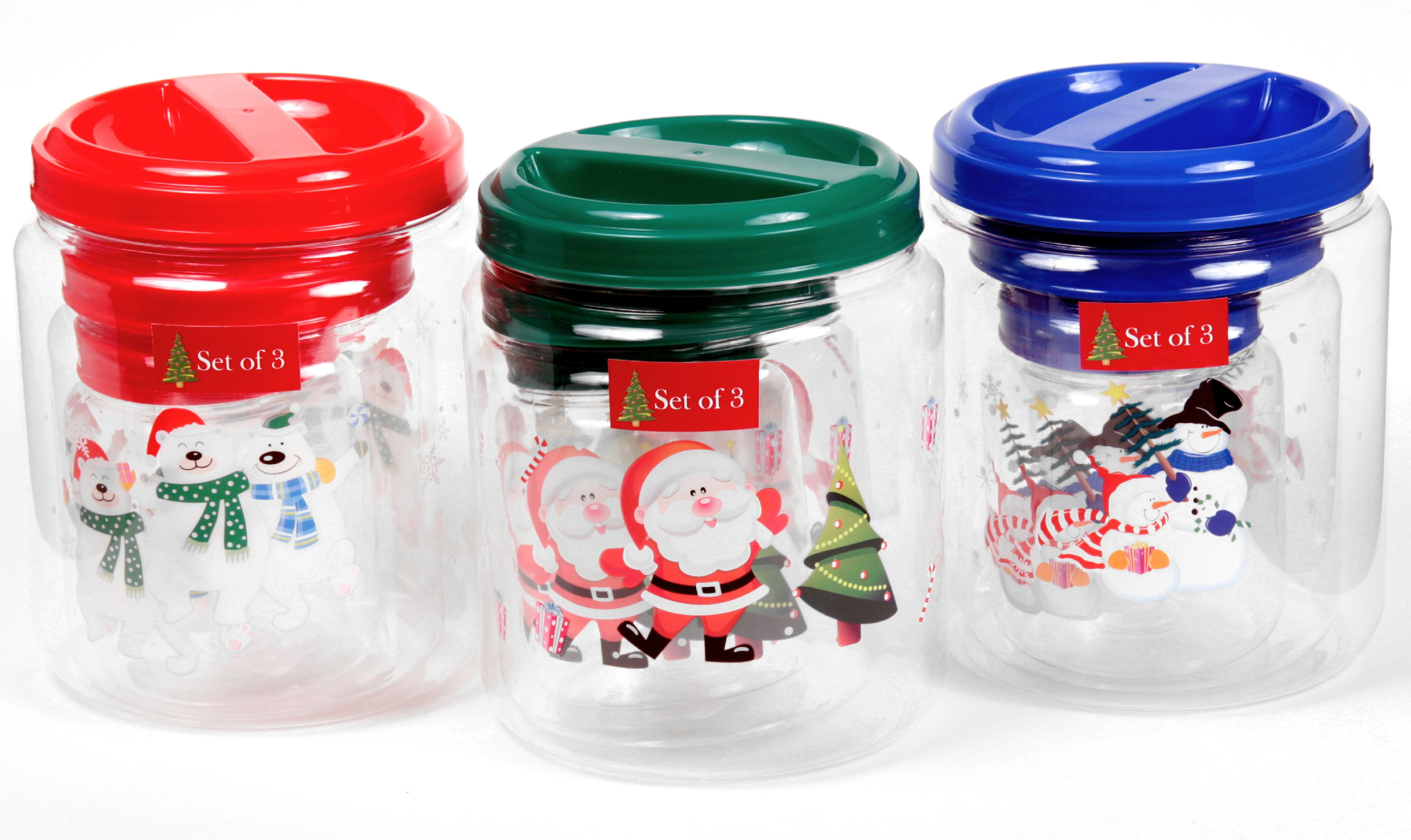 3 Piece CHRISTMAS Jar Sets