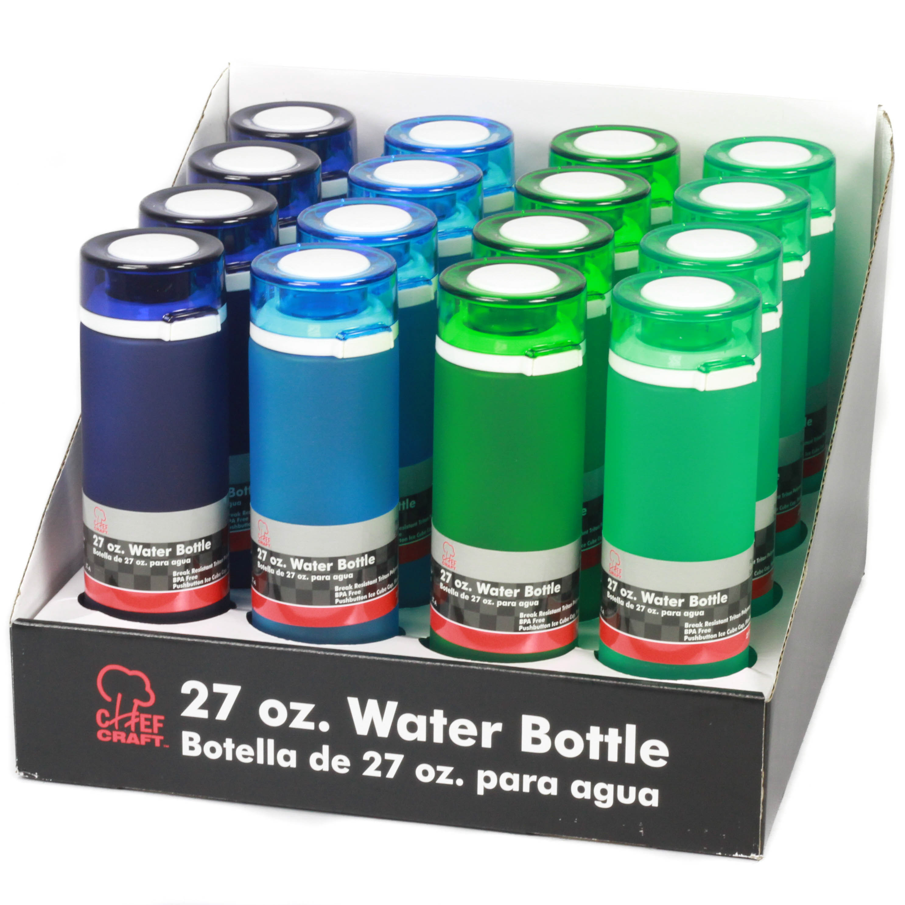 27 oz. Tritan Water Bottles in Shelf DISPLAY