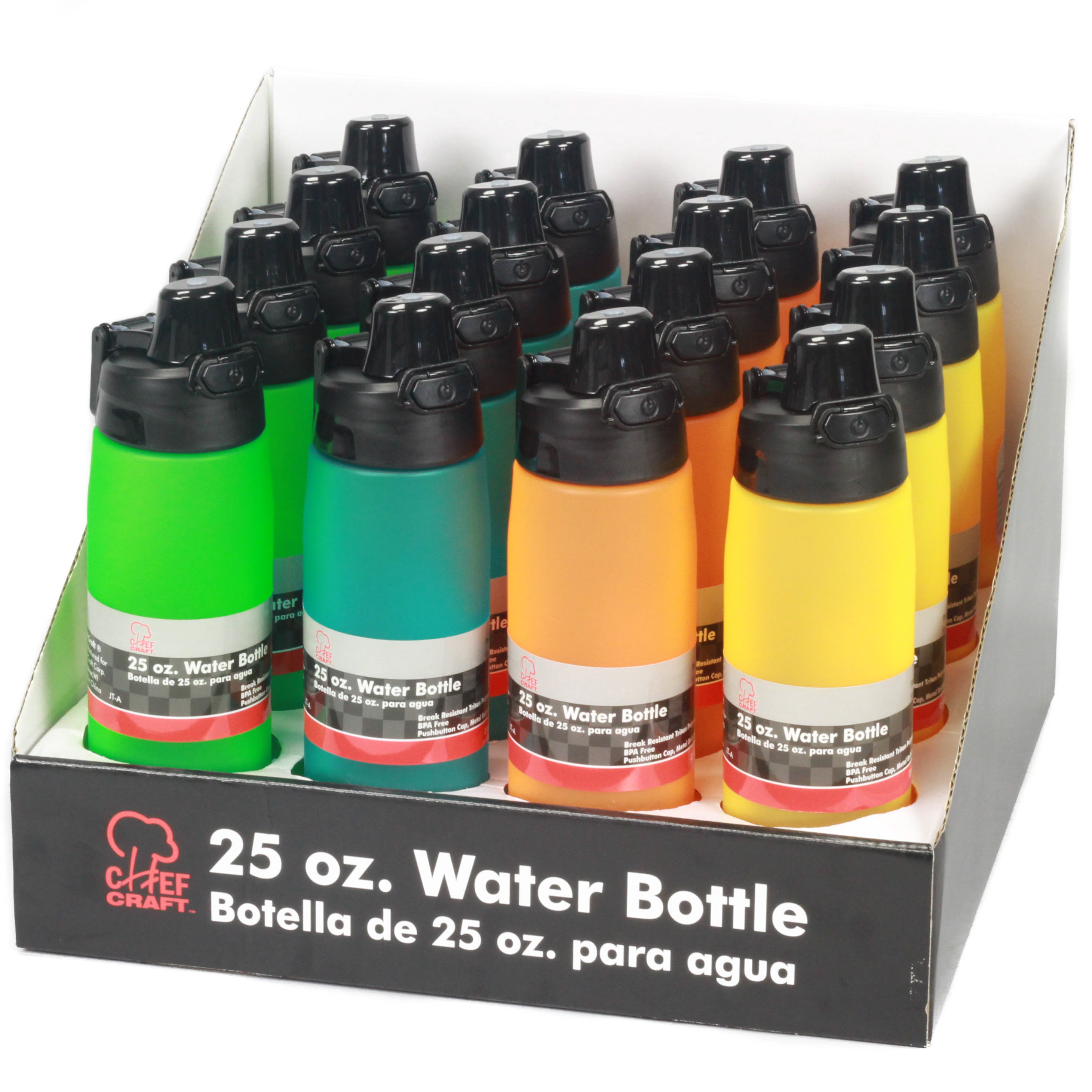 25 oz. Tritan Water Bottles in Shelf DISPLAY