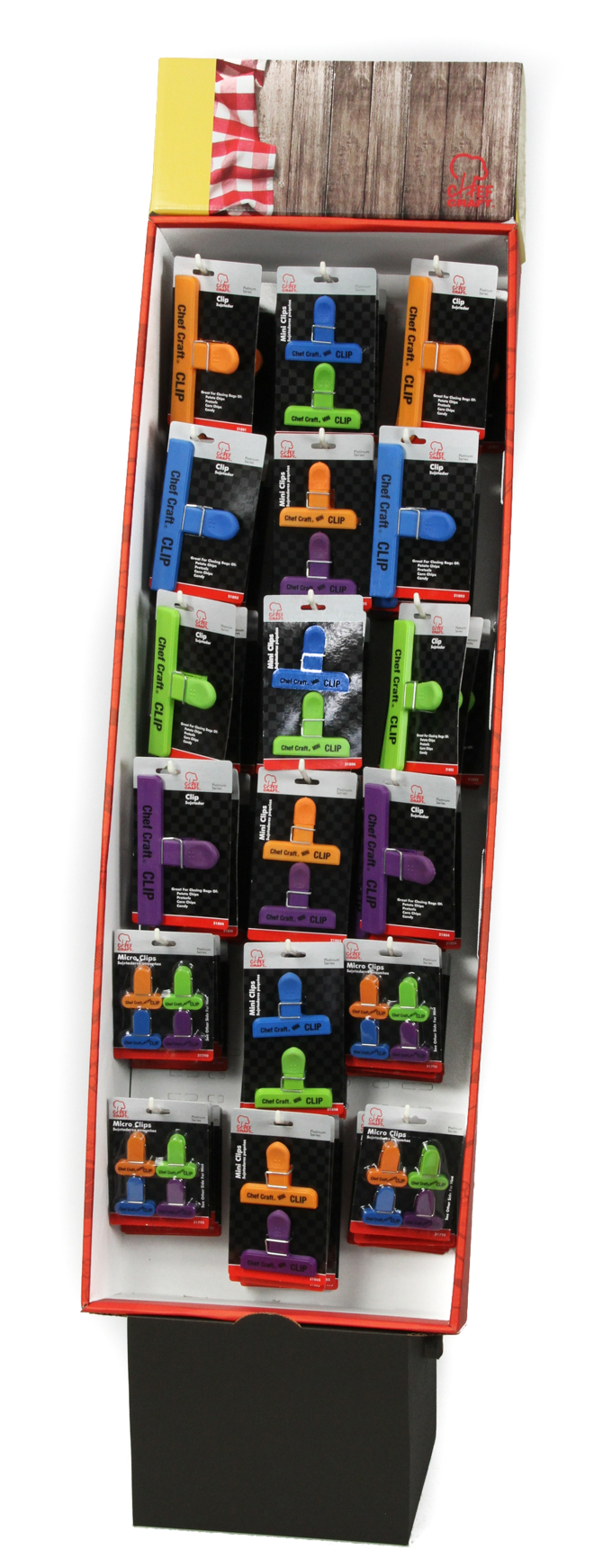 Assorted Bag Clips in Floor Display