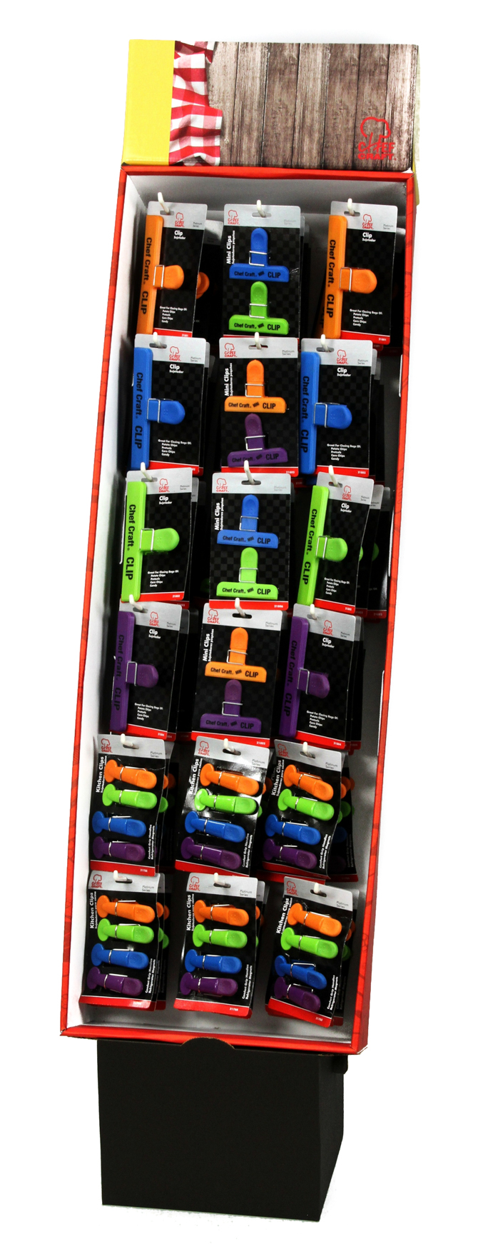 Assorted Bag Clips in Floor Display